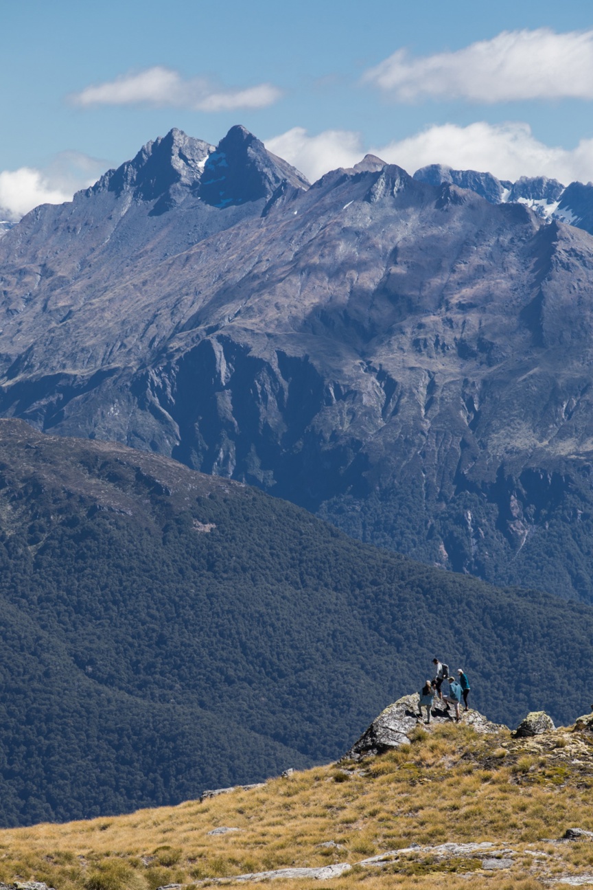 Hiking in New Zealand.